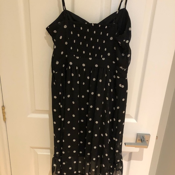 2/$25 Dynamite High-Low Hem Chiffon Polka Dot Dress - Picture 4 of 7